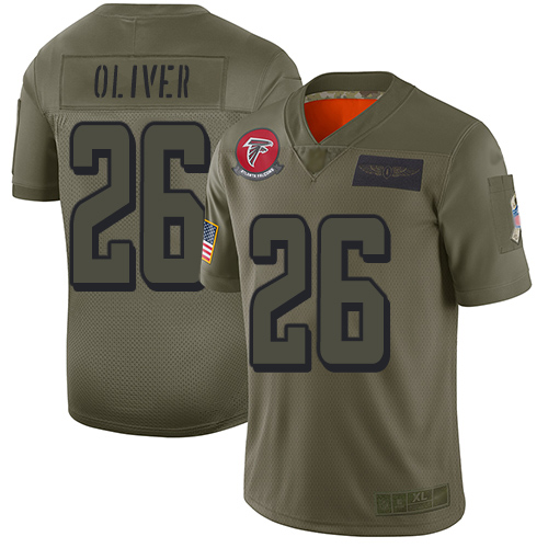 Personalized Falcons #26 Isaiah Oliver Camo Men’s Stitched Football Limited 2019 Salute To Service Jersey