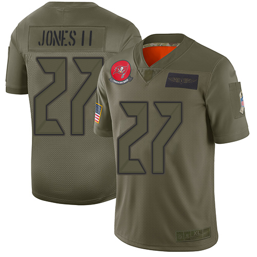 Personalized Buccaneers #27 Ronald Jones II Camo Men’s Stitched Football Limited 2019 Salute To Service Jersey