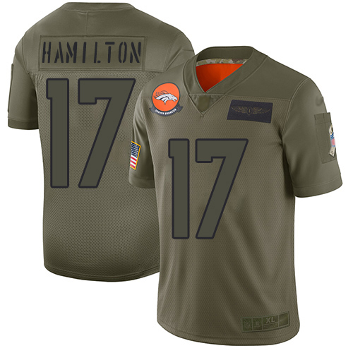 Personalized Broncos #17 DaeSean Hamilton Camo Men’s Stitched Football Limited 2019 Salute To Service Jersey