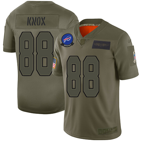 Personalized Bills #88 Dawson Knox Camo Men’s Stitched Football Limited 2019 Salute To Service Jersey