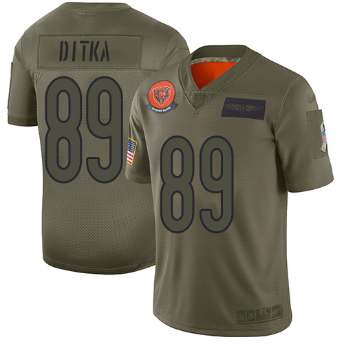 Personalized Bears #89 Mike Ditka Camo Men’s Stitched Football Limited 2019 Salute To Service Jersey