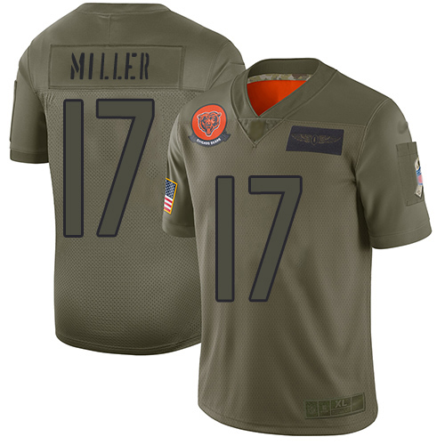Personalized Bears #17 Anthony Miller Camo Men’s Stitched Football Limited 2019 Salute To Service Jersey