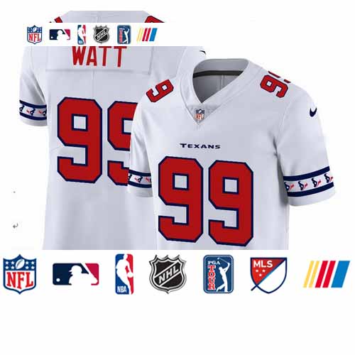 Personalized Texans 99 J.J. Watt White 2019 New Untouchable Limited Jersey