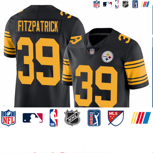 Personalized Steelers 39 Minkah Fitzpatrick Black Color Rush Limited Jersey
