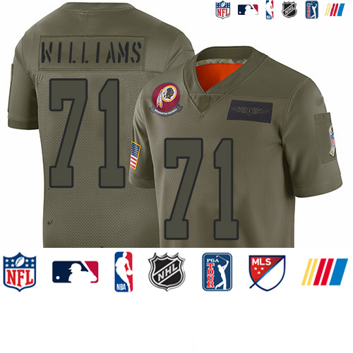Personalized Redskins #71 Trent Williams Camo Men’s Stitched Football Limited 2019 Salute To Service Jersey