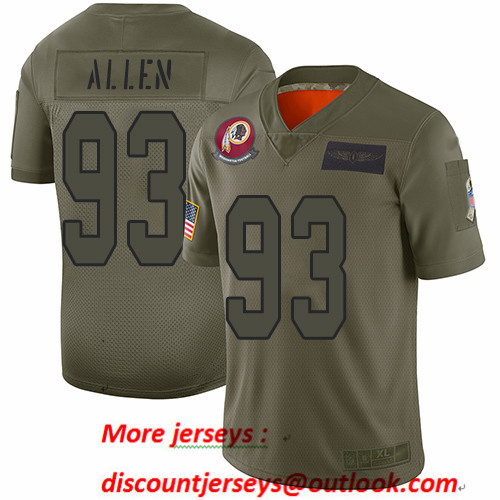 Personalized Redskins #93 Jonathan Allen Camo Men’s Stitched Football Limited 2019 Salute To Service Jersey