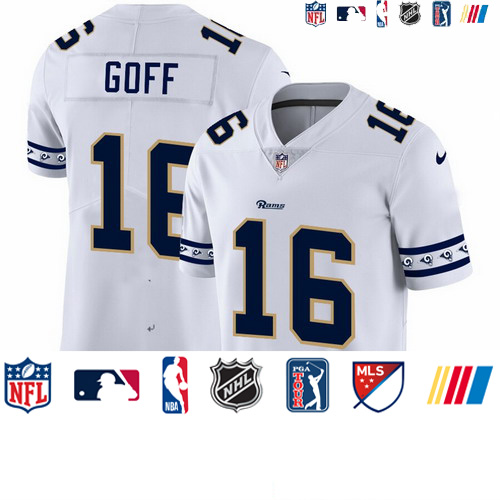 Personalized Rams 16 Jared Goff White 2019 New Untouchable Limited Jersey