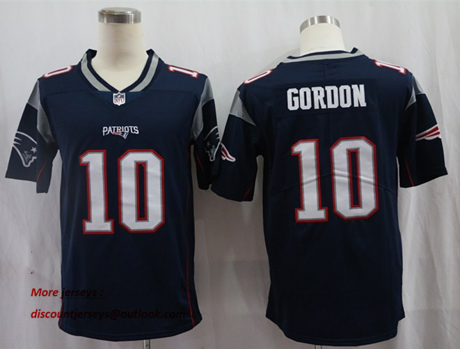 Personalized Patriots 10 Josh Gordon Navy Untouchable Limited Jersey