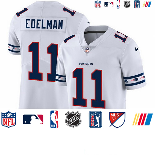 Personalized Patriots 11 Julian Edelman White 2019 New Untouchable Limited Jersey