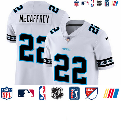 Personalized Panthers 22 Christian McCaffrey White 2019 New Untouchable Limited Jersey