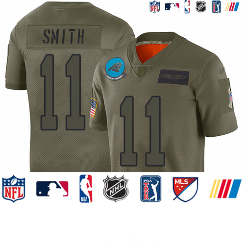 Personalized Panthers #11 Torrey Smith Camo Men’s Stitched Football Limited 2019 Salute To Service Jersey