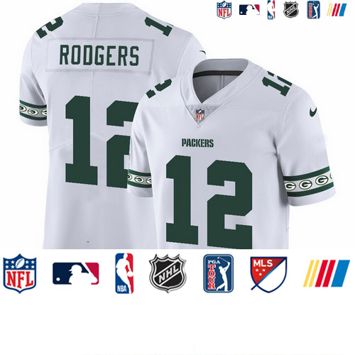 Personalized Packers 12 Aaron Rodgers White 2019 New Untouchable Limited Jersey