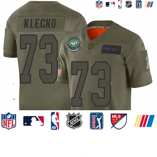 Personalized Jets #73 Joe Klecko Camo Men’s Stitched Football Limited 2019 Salute To Service Jersey