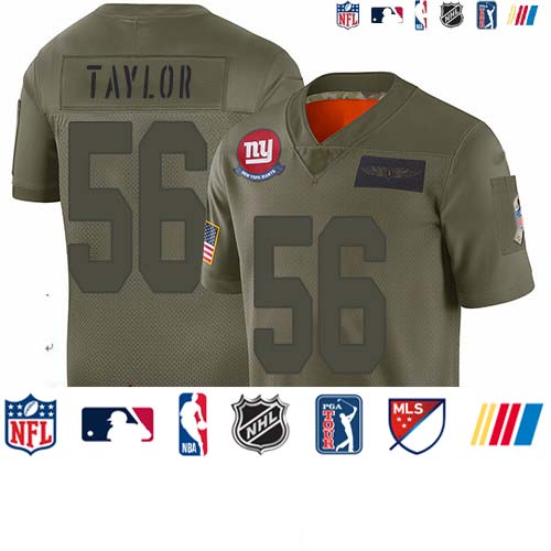 Personalized Giants #56 Lawrence Taylor Camo Men’s Stitched Football Limited 2019 Salute To Service Jersey