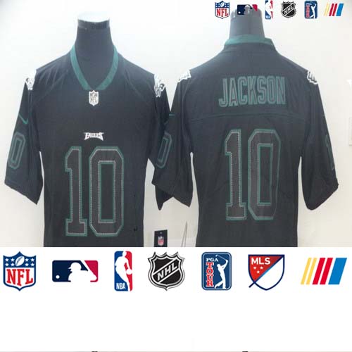 Personalized Eagles 10 DeSean Jackson Black Shadow Legend Limited Jersey