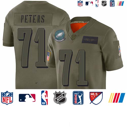 Personalized Eagles #71 Jason Peters Camo Men’s Stitched Football Limited 2019 Salute To Service Jersey