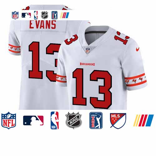 Personalized Buccaneers 13 Mike Evans White 2019 New Untouchable Limited Jersey