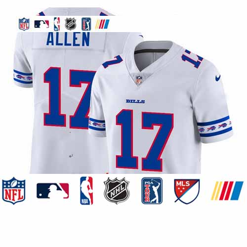 Personalized Bills 17 Josh Allen White 2019 New Untouchable Limited Jersey