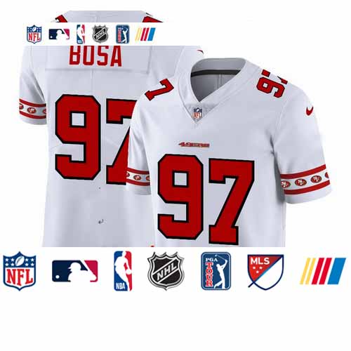 Personalized 49ers 97 Nick Bosa White 2019 New Untouchable Limited Jersey