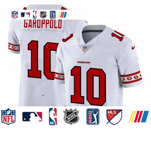 Personalized 49ers 10 Jimmy Garoppolo White 2019 New Untouchable Limited Jersey