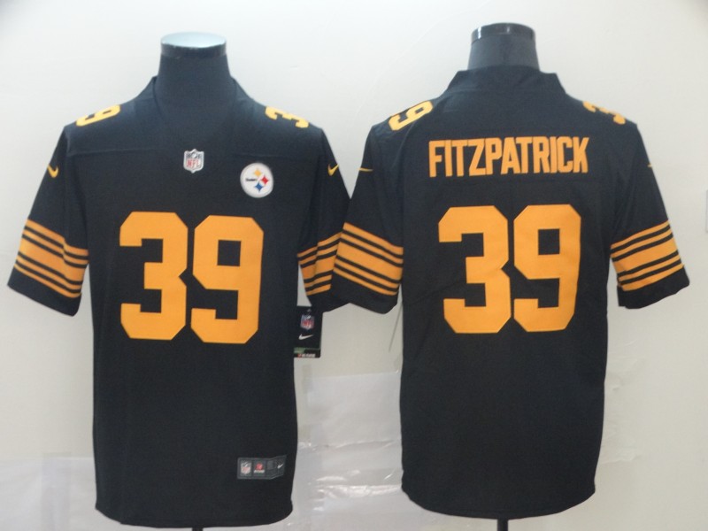 Personalized Steelers 39 Minkah Fitzpatrick Black Color Rush Limited Jersey