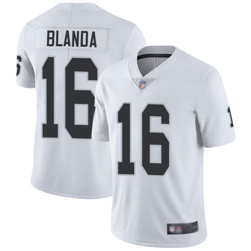 Personalized Men Oakland Raiders #16 George Blanda White Untouchable Limited Jersey