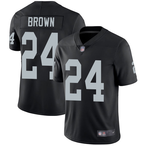 Personalized Oakland Raiders #24 Willie Brown Men’s Untouchable Limited Home Black Jersey