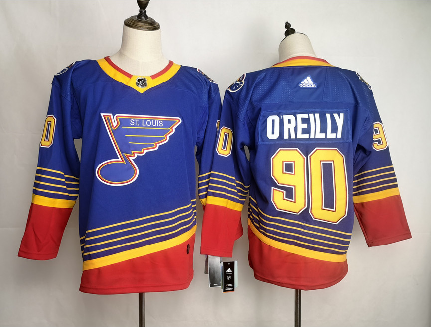 Personalized Blues 90 Ryan O’Reilly Blue Jersey