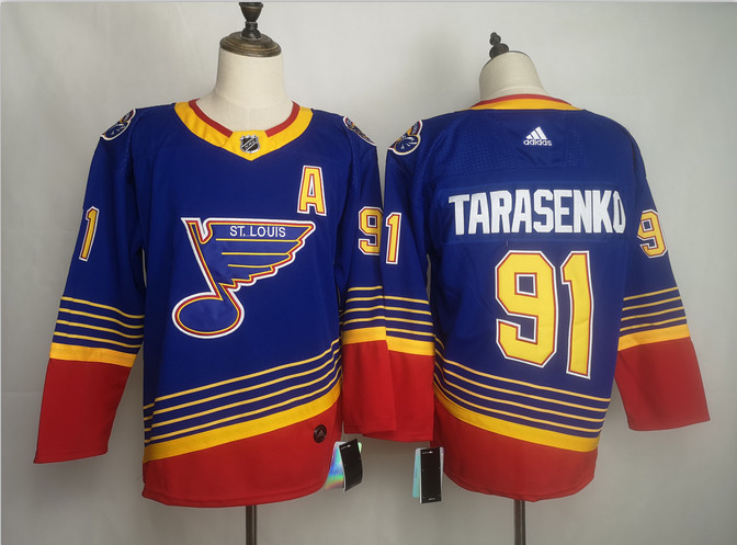 Personalized Blues 91 Vladimir Tarasenko Blue Jersey