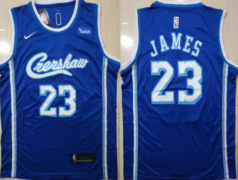 Personalized Lakers 23 Lebron James Blue Swingman Jersey