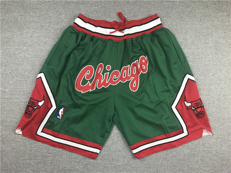 Personalized Bulls Green Pockets Swingman Shorts