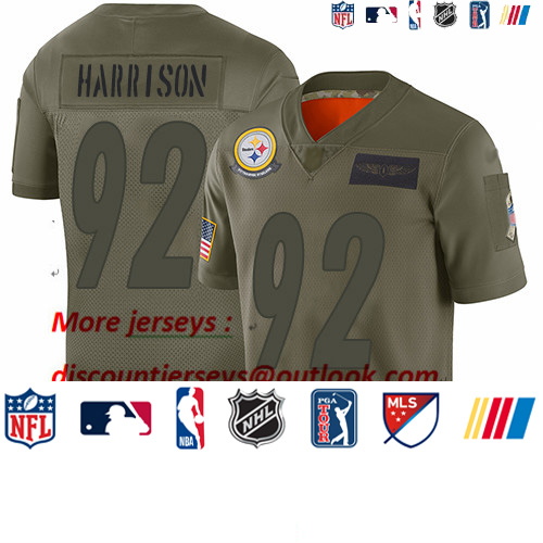Personalized Steelers #92 James Harrison Camo Youth Stitched Football Limited 2019 Salute to Service Jersey