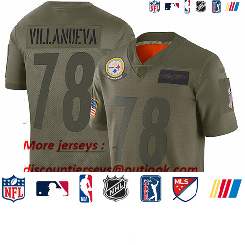 Personalized Steelers #78 Alejandro Villanueva Camo Youth Stitched Football Limited 2019 Salute to Service Jersey