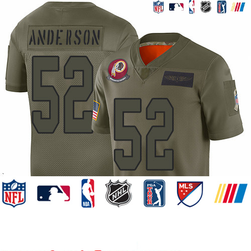 Personalized Redskins #52 Ryan Anderson Camo Youth Stitched Football Limited 2019 Salute to Service Jersey
