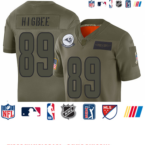 Personalized Rams #89 Tyler Higbee Camo Youth Stitched Football Limited 2019 Salute to Service Jersey