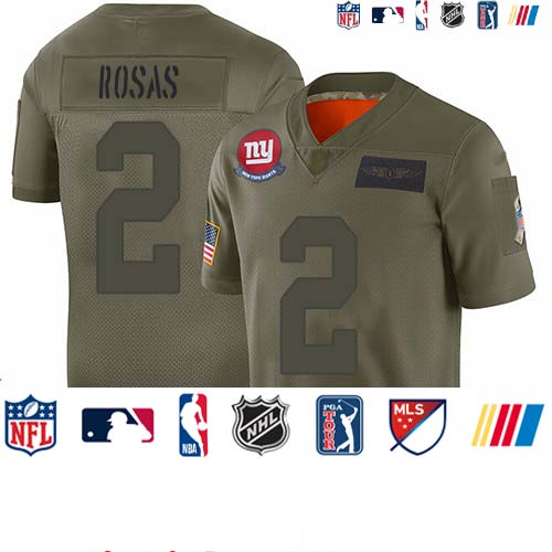 Personalized Giants #2 Aldrick Rosas Camo Youth Stitched Football Limited 2019 Salute to Service Jersey