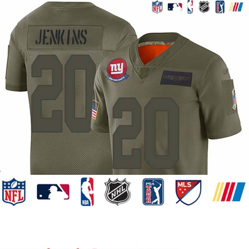 Personalized Giants #20 Janoris Jenkins Camo Youth Stitched Football Limited 2019 Salute to Service Jersey