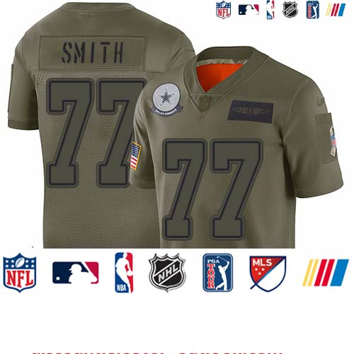 Personalized Cowboys #77 Tyron Smith Camo Youth Stitched Football Limited 2019 Salute to Service Jersey