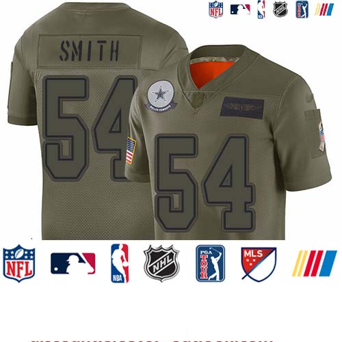 Personalized Cowboys #54 Jaylon Smith Camo Youth Stitched Football Limited 2019 Salute to Service Jersey