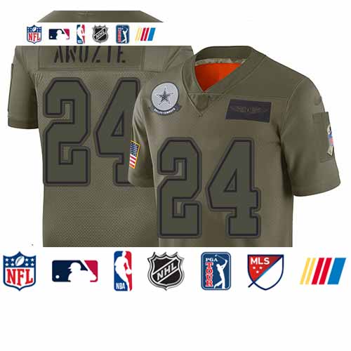 Personalized Cowboys #24 Chidobe Awuzie Camo Youth Stitched Football Limited 2019 Salute to Service Jersey
