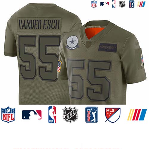 Personalized Cowboys #55 Leighton Vander Esch Camo Youth Stitched Football Limited 2019 Salute to Service Jersey