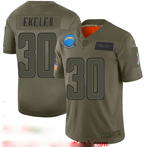 Personalized Chargers #30 Austin Ekeler Camo Men’s Stitched Football Limited 2019 Salute To Service Jersey