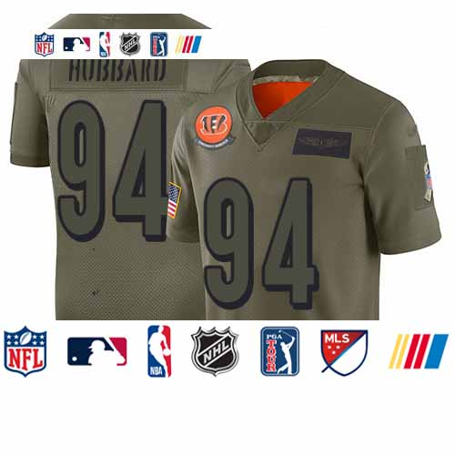 Personalized Bengals #94 Sam Hubbard Camo Men’s Stitched Football Limited 2019 Salute To Service Jersey