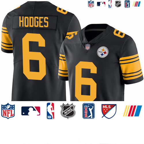 Personalized Steelers #6 Devlin Hodges Black Men’s Stitched Football Limited Rush Jersey