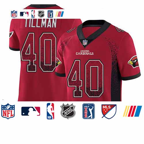 Personalized Cardinals #40 Pat Tillman Red Team Color Men’s Stitched Football Limited Rush Drift Fashion Jersey