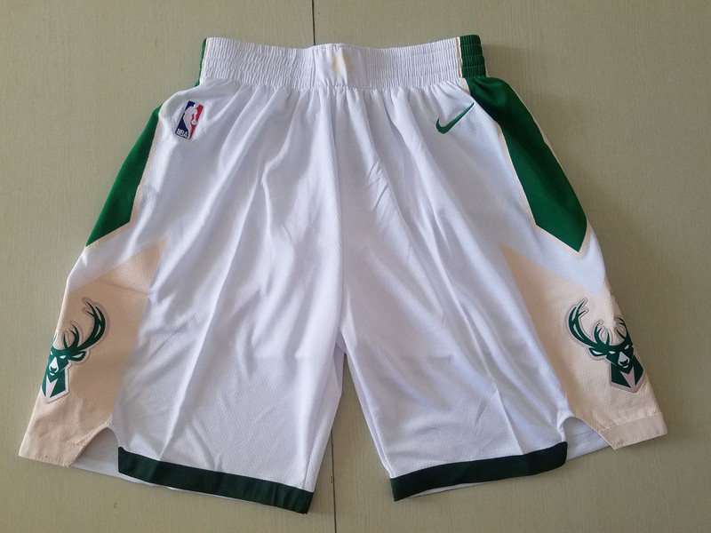 Personalized Bucks White Shorts