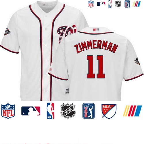 Personalized Nationals #11 Ryan Zimmerman White Cool Base 2019 World Series Bound Stitched Youth Baseball Jersey