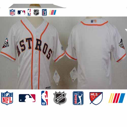 Personalized Astros Blank White Cool Base 2019 World Series Bound Stitched Youth Baseball Jersey
