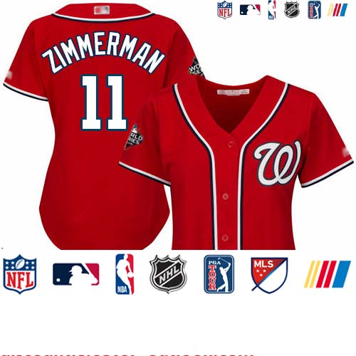 Personalized Nationals #11 Ryan Zimmerman Red Alternate 2019 World Series Bound Women’s Stitched Baseball Jersey