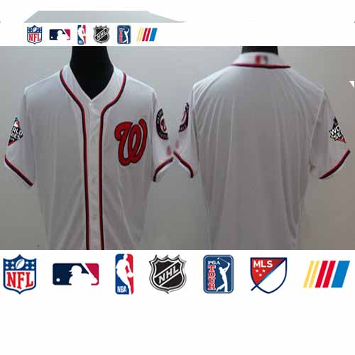 Personalized Nationals Blank White Flexbase Authentic Collection 2019 World Series Bound Stitched Baseball Jersey